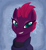 Size: 3406x3689 | Tagged: safe, artist:heatherberserker, tempest shadow, pony, unicorn, g4, broken horn, bust, female, happy, high res, horn, portrait, smiling, solo