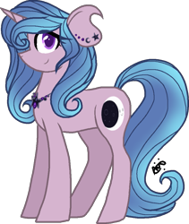 Size: 849x1006 | Tagged: safe, artist:gallantserver, oc, oc only, oc:serene azure, pony, unicorn, female, magical lesbian spawn, mare, offspring, parent:fluttershy, parent:princess luna, parents:lunashy, simple background, solo, transparent background