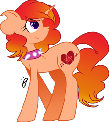 Size: 1194x1338 | Tagged: safe, artist:gallantserver, oc, oc only, oc:coruscent capella, half-siren, pony, unicorn, choker, female, interspecies offspring, magical lesbian spawn, mare, offspring, parent:adagio dazzle, parent:sunset shimmer, parents:sunsagio, simple background, solo, spiked choker, transparent background