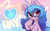 Size: 1920x1200 | Tagged: safe, artist:oofycolorful, part of a set, izzy moonbow, pony, unicorn, g5, 2, bust, chest fluff, countdown, cute, cutie mark, female, glasses, heart, hoof on chin, izzy's crafting glasses, izzybetes, looking at you, mare, round glasses, smiling, solo