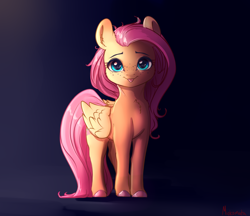 Size: 3588x3096 | Tagged: safe, artist:miokomata, fluttershy, pegasus, pony, g4, :3, :p, cheek fluff, chest fluff, colored hooves, cute, daaaaaaaaaaaw, ear fluff, female, folded wings, freckles, freckleshy, front view, full face view, high res, looking at you, mare, shyabetes, smiling, solo, standing, tongue out, wings