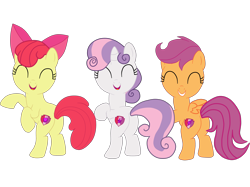 Size: 4346x3243 | Tagged: safe, alternate version, artist:gmaplay, apple bloom, scootaloo, sweetie belle, earth pony, pegasus, pony, unicorn, g4, bloom butt, booty mark crusaders, butt, cutie mark crusaders, plot, scootabutt, simple background, sweetie butt, transparent background, trio