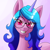 Size: 1400x1400 | Tagged: safe, artist:zachc, izzy moonbow, pony, unicorn, g5, female, glasses, looking at you, smiling, solo