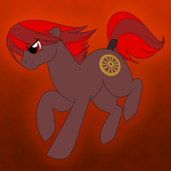 Size: 1000x1000 | Tagged: safe, artist:akuoreo, oc, oc only, earth pony, pony, male, running, solo, stallion, tail, tail wrap