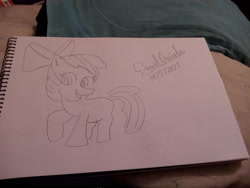 Size: 4160x3120 | Tagged: safe, apple bloom, earth pony, pony, g4, 2010, 2010s, solo, traditional art