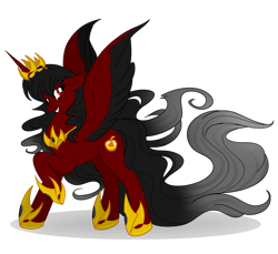 Size: 1000x917 | Tagged: safe, artist:akuoreo, oc, oc only, alicorn, pony, alicorn oc, colored wings, crown, female, hoof shoes, horn, jewelry, mare, regalia, simple background, solo, transparent background, two toned wings, wings