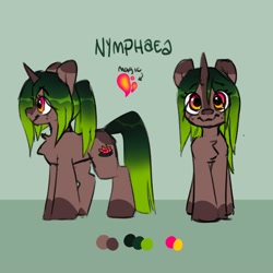 Size: 2000x2000 | Tagged: safe, artist:itsspoops, oc, oc only, oc:nymphaea, pony, unicorn, cute, high res, reference, solo