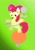 Size: 956x1352 | Tagged: safe, artist:peaches-n-charlotte, apple bloom, earth pony, pony, g4, ball, bipedal, female, filly, loop-de-hoop, plate, solo