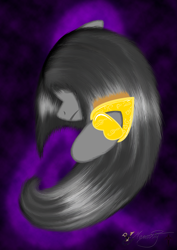 Size: 1819x2572 | Tagged: safe, artist:smilodonkahn, octavia melody, earth pony, pony, g4, cutie mark background, female, profile, solo