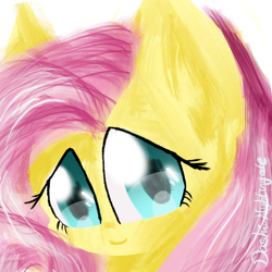 Size: 2048x2048 | Tagged: safe, artist:dashienightingale, fluttershy, pegasus, pony, g4, bust, cute, daaaaaaaaaaaw, female, high res, portrait, shyabetes, solo