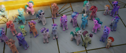 Size: 1920x804 | Tagged: safe, screencap, purple haze (g5), windy, pegasus, pony, g5, my little pony: a new generation, 3d, adorawindy, cute, excited, female, mare, smiling, unnamed character, unnamed pony, zephyr heights