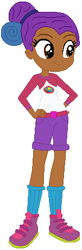 Size: 151x463 | Tagged: safe, artist:selenaede, artist:user15432, human, equestria girls, g4, my little pony equestria girls: legend of everfree, barely eqg related, base used, belt, blue socks, boots, bubble guppies, camp everfree logo, camp everfree outfits, camping outfit, clothes, crossover, equestria girls style, equestria girls-ified, hand on hip, high heel boots, high heels, nick jr., nickelodeon, shoes, socks, solo, zooli