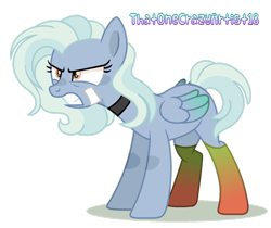 Size: 1280x1075 | Tagged: safe, artist:princess-kitsune-tsu, oc, oc only, pegasus, pony, clothes, female, magical lesbian spawn, mare, offspring, parent:derpy hooves, parent:trixie, simple background, socks, solo, transparent background