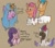 Size: 932x812 | Tagged: safe, artist:phillipfga, hitch trailblazer, izzy moonbow, pipp petals, sunny starscout, zipp storm, insect, pegasus, pony, unicorn, g5, my little pony: a new generation, spoiler:my little pony: a new generation, adorapipp, apple, banana, cute, female, food, izzy impaling things, male, mane five, orange, royal sisters (g5), ship:starblazer, shipping, siblings, sisters, straight, strawberry