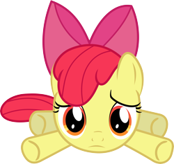 Size: 9978x9455 | Tagged: safe, artist:racefox, apple bloom, earth pony, pony, g4, female, filly, looking at you, sad, simple background, solo, transparent background, vector