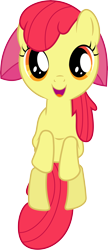 Size: 4318x9999 | Tagged: safe, artist:racefox, apple bloom, earth pony, pony, g4, female, filly, jumping, simple background, solo, transparent background, vector
