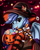 Size: 2550x3209 | Tagged: safe, artist:pridark, oc, oc only, oc:nightlight charm, bat pony, pony, bat pony oc, clothes, commission, hat, high res, pumpkin bucket, socks, solo, striped socks, witch hat, ych result