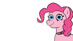 Size: 1280x730 | Tagged: safe, artist:tranzmuteproductions, pinkie pie, earth pony, pony, robot, robot pony, g4, animatronic, eyelashes, female, five nights at freddy's, mare, smiling, solo