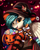 Size: 2550x3209 | Tagged: safe, artist:pridark, oc, oc only, oc:peacher, pegasus, pony, bow, candy, clothes, commission, costume, female, food, green mane, halloween, halloween 2021, halloween costume, hat, high res, holiday, orange eyes, pegasus oc, pumpkin, pumpkin bucket, socks, solo, striped socks, witch hat, ych result