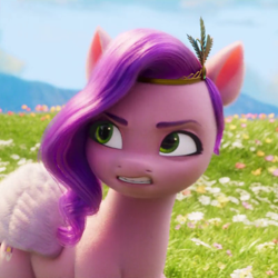 Size: 800x800 | Tagged: safe, screencap, pipp petals, pegasus, pony, g5, my little pony: a new generation, spoiler:my little pony: a new generation, 3d, adorapipp, angry, cropped, cute, female, mare, pipp petals is not amused, solo, unamused