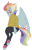 Size: 630x975 | Tagged: safe, artist:hoorncorn, rainbow dash, pegasus, anthro, unguligrade anthro, g4, clothes, female, older, older rainbow dash, simple background, solo, white background