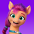 Size: 200x200 | Tagged: safe, sunny starscout, earth pony, pony, g5, my little pony: a new generation, official, spoiler:my little pony: a new generation, bust, female, gradient background, icon, mare, netflix, solo, stock render