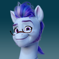 Size: 200x200 | Tagged: safe, argyle starshine, earth pony, pony, g5, my little pony: a new generation, official, spoiler:my little pony: a new generation, bust, glasses, gradient background, icon, male, netflix, skunk stripe, solo, stallion, stock render