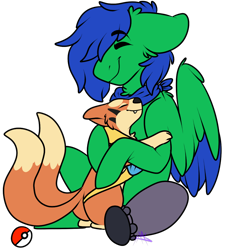 Size: 942x1044 | Tagged: safe, artist:ababumilkshake, oc, oc:davis firestar, pegasus, pony, green, pokémon