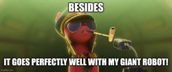 Size: 800x335 | Tagged: safe, screencap, sprout cloverleaf, earth pony, pony, g5, my little pony: a new generation, 3d, caption, corncob pipe, eddsworld, emperor sprout, image macro, male, pipe, stallion, sunglasses, text, tord (eddsworld)