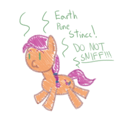 Size: 900x900 | Tagged: safe, artist:mightyshockwave, sunny starscout, earth pony, pony, g5, my little pony: a new generation, crayon, stink lines