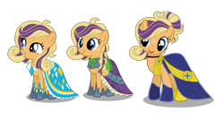 Size: 3804x1916 | Tagged: safe, artist:yonipony, oc, oc only, oc:crystal darlene, earth pony, pony, clothes, dress, magical lesbian spawn, multicolored hair, multicolored mane, offspring, parent:applejack, parent:rarity, parents:rarijack, simple background, solo, transparent background