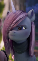 Size: 500x804 | Tagged: safe, screencap, smokey cobalt, pony, unicorn, g5, my little pony: a new generation, spoiler:my little pony: a new generation, 3d, cropped, female, hair over one eye, male, mare, offscreen character, solo focus, stallion