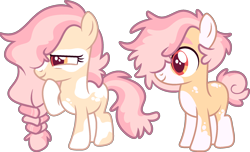 Size: 1998x1217 | Tagged: safe, artist:kurosawakuro, oc, oc only, earth pony, pony, base used, colt, female, filly, magical lesbian spawn, male, offspring, parent:apple bloom, parent:diamond tiara, parents:diamondbloom, simple background, transparent background