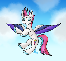 Size: 1478x1364 | Tagged: safe, artist:whirlwindflux, zipp storm, pegasus, pony, g5, my little pony: a new generation, female, flying, sky, solo