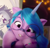 Size: 488x465 | Tagged: safe, screencap, izzy moonbow, pony, unicorn, g5, my little pony: a new generation, 3d, blue mane, bracelet, cropped, cute, eyebrows, faic, female, fit right in (g5), glasses, hooves on cheeks, horn, izzybetes, jewelry, mare, solo, unshorn fetlocks