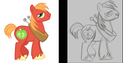 Size: 1128x582 | Tagged: safe, artist:lauren faust, big macintosh, earth pony, pony, g4