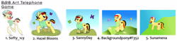 Size: 2397x556 | Tagged: safe, artist:hazel bloons, artist:morrigun, artist:s0fty_1cy, artist:sannyday, artist:sunamena, oc, oc:chocolate sweets, butterfly, earth pony, pony, 2021, bandana, blue sky, clothes, cutie mark, eyes closed, eyes open, female, flower, flower in hair, glasses, grass, happy, heart shaped glasses, mare, multicolored hair, multicolored mane, multicolored tail, red eyes, shirt, simple background, smiling, soda can, solo, standing, sunglasses, tail, walking, yellow coat
