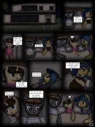 Size: 1750x2333 | Tagged: safe, artist:99999999000, oc, oc only, oc:mar baolin, oc:mar ker, oc:su wendi, pony, unicorn, comic:visit, bed, clothes, comic, daughter, father, father and child, father and daughter, female, house, male, mother, mother and child, mother and daughter, parent