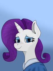 Size: 869x1158 | Tagged: safe, artist:t-bon3thepony, rarity, pony, unicorn, g4, bust, female, gradient background, portrait, solo