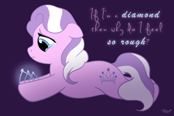 Size: 3000x2000 | Tagged: safe, artist:tayarinne, diamond tiara, earth pony, pony, g4, crying, female, filly, high res, sad, solo