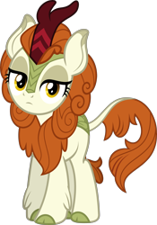 Size: 5857x8379 | Tagged: safe, artist:jhayarr23, autumn blaze, kirin, g4, absurd resolution, autumn blaze is not amused, female, frown, lidded eyes, simple background, solo, transparent background, unamused, vector
