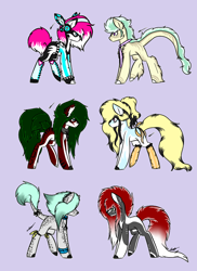 Size: 696x956 | Tagged: safe, artist:beamybutt, oc, oc only, earth pony, pony, base used, clothes, ear fluff, earth pony oc, purple background, simple background, socks