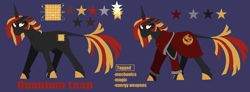 Size: 4600x1691 | Tagged: safe, artist:shirofluff, oc, oc only, pony, unicorn, fallout equestria, black, clothes, fallout, gold, red, robes, solo, steel ranger