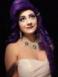 Size: 1836x2448 | Tagged: safe, artist:sarahndipity cosplay, rarity, human, g4, bare shoulders, clothes, cosplay, costume, irl, irl human, jewelry, necklace, photo