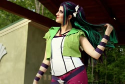 Size: 960x640 | Tagged: safe, artist:sarahndipity cosplay, aria blaze, human, equestria girls, g4, clothes, cosplay, costume, disguise, disguised siren, irl, irl human, photo