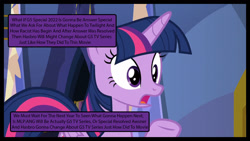 Size: 1024x576 | Tagged: safe, artist:cartoonmasterv3, twilight sparkle, alicorn, changeling, pony, g4, g5, my little pony: a new generation, to where and back again, spoiler:g5, spoiler:my little pony: a new generation, broken english, comic, disguise, disguised changeling, fake twilight, solo, text, twilight sparkle (alicorn), wall of text