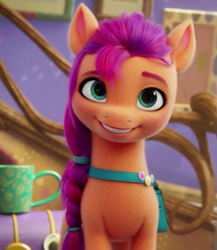 Size: 679x783 | Tagged: safe, screencap, sunny starscout, earth pony, pony, g5, my little pony: a new generation, spoiler:my little pony: a new generation, 3d, cute, female, looking at you, mare, smiling, solo, sunnybetes