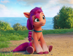 Size: 992x756 | Tagged: safe, screencap, sunny starscout, earth pony, pony, g5, my little pony: a new generation, spoiler:my little pony: a new generation, 3d, female, mare, sitting, solo