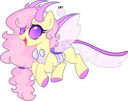 Size: 3198x2514 | Tagged: safe, artist:kurosawakuro, oc, oc only, changepony, hybrid, pony, base used, female, high res, interspecies offspring, offspring, parent:fluttershy, parent:thorax, parents:thoraxshy, simple background, solo, transparent background