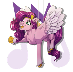 Size: 1920x1887 | Tagged: safe, artist:jack-pie, pipp petals, pegasus, pony, g5, my little pony: a new generation, adorapipp, chest fluff, cute, female, mare, mi mi miii, open mouth, rope, simple background, smiling, solo, transparent background, underhoof, unshorn fetlocks